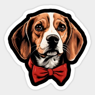 Nerdy Beagle Sticker